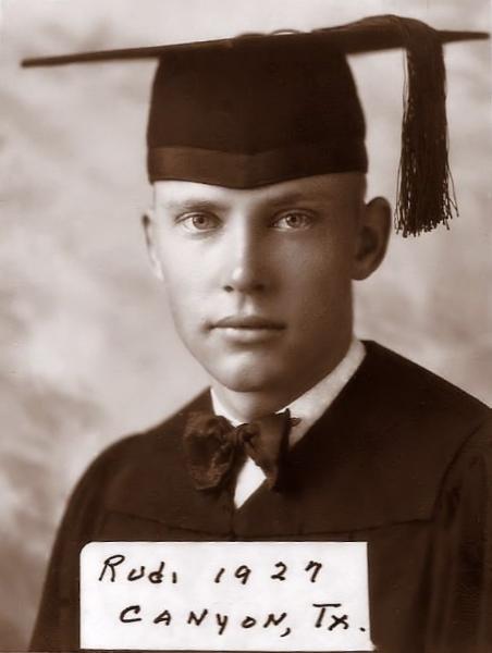 Rudi Fuchs, graduate, 1927
